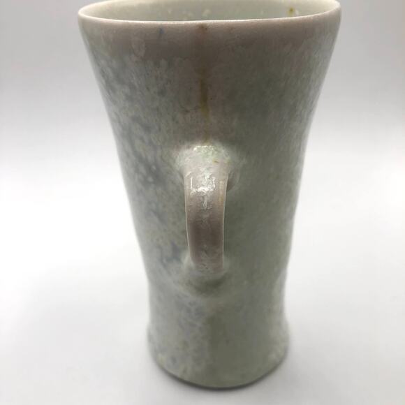Tall Hand-Turned Mottled Glaze Ceramic Mug - Picture 5 of 6